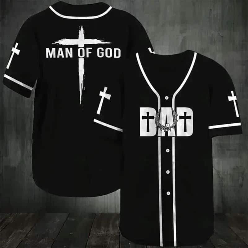 Jesus Baseball Jersey Dad Is Man Of God