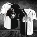 Black And White Split Lion Jesus Baseball Jersey Child Of God Black And White Split Lion Jesus Baseball Jersey Child Of God