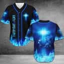 Jesus Baseball Jersey Faith Over Fear Lion Blue Light Christian Gift For Men Jesus Baseball Jersey Faith Over Fear Lion Blue Light Christian Gift For Men