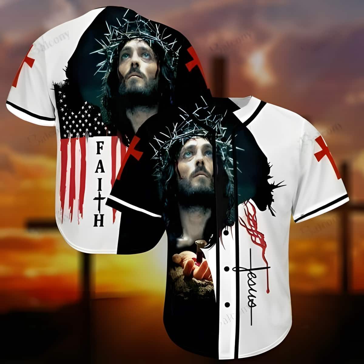 Jesus Faith Baseball Jersey Christian Gift For Men