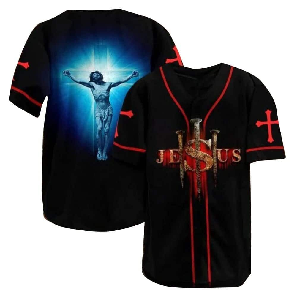 Black Jesus Baseball Jersey Gift For Christian Friend