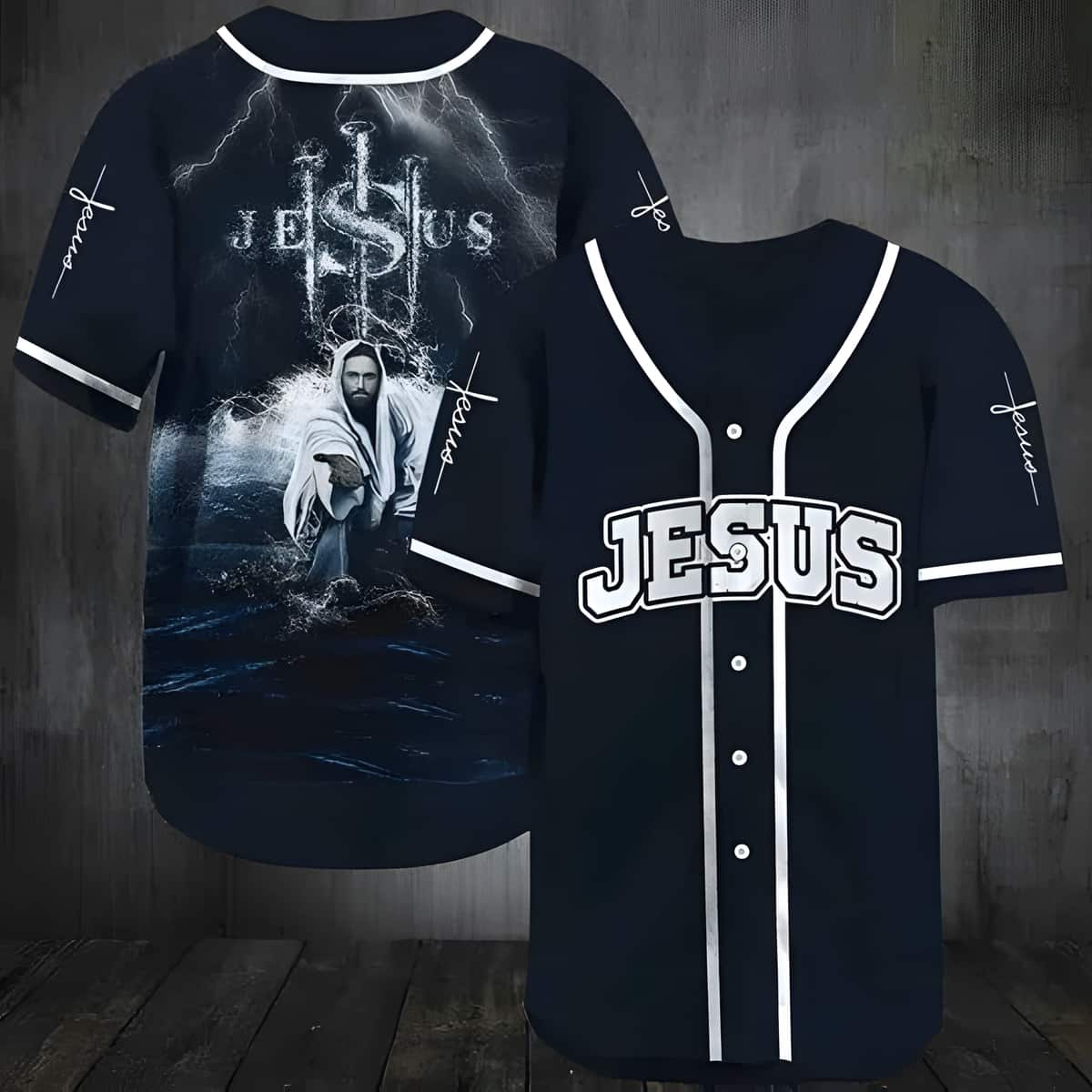 Jesus Baseball Jersey Hold My Hand Christian Christmas Gift