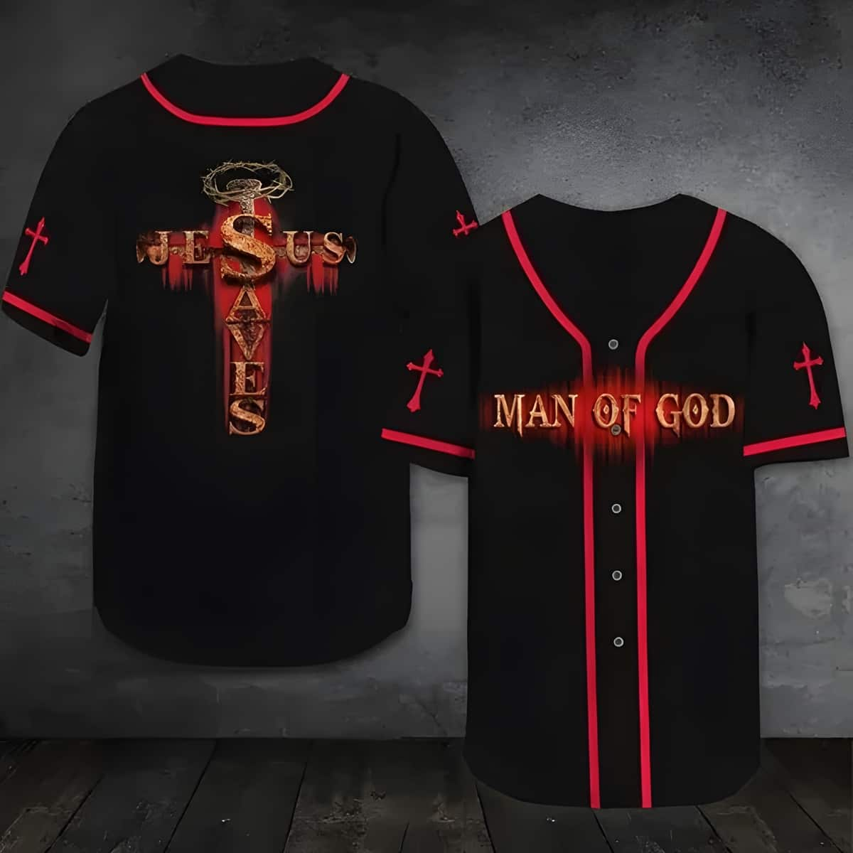 Jesus Saves Baseball Jersey Man Of God Christian Gift For Dad