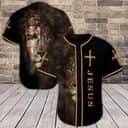 Jesus And Lion Baseball Jersey Gift For Christian Friend