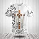 I Love Jesus Baseball Jersey Flower Pattern Christian Gift For Men