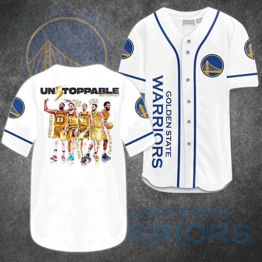 NBA Golden State Warriors Baseball Jersey Unstoppable Team Gift For Sports Dad