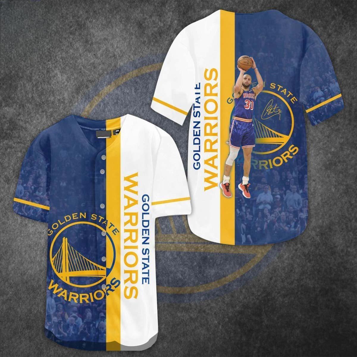 NBA Golden State Warriors 30 Stephen Curry Baseball Jersey