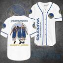 Gold Blooded NBA Golden State Warriors White Baseball Jersey Gold Blooded NBA Golden State Warriors White Baseball Jersey