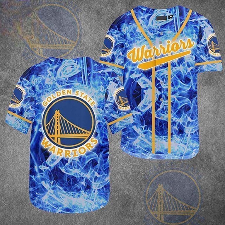 NBA Golden State Warriors Baseball Jersey Tie Dye