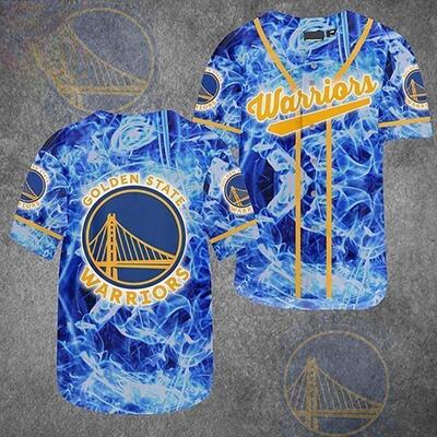 NBA Golden State Warriors Baseball Jersey Tie Dye