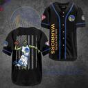 NBA Golden State Warriors US Flag Black Baseball Jersey NBA Golden State Warriors US Flag Black Baseball Jersey