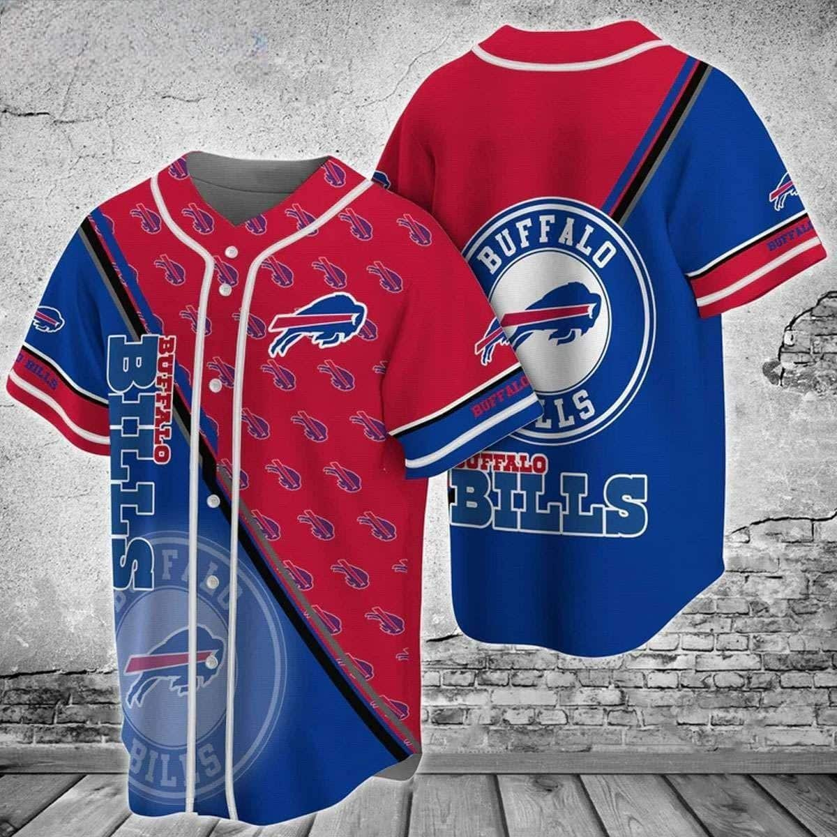 NFL Buffalo Bills Baseball Jersey Logo Pattern