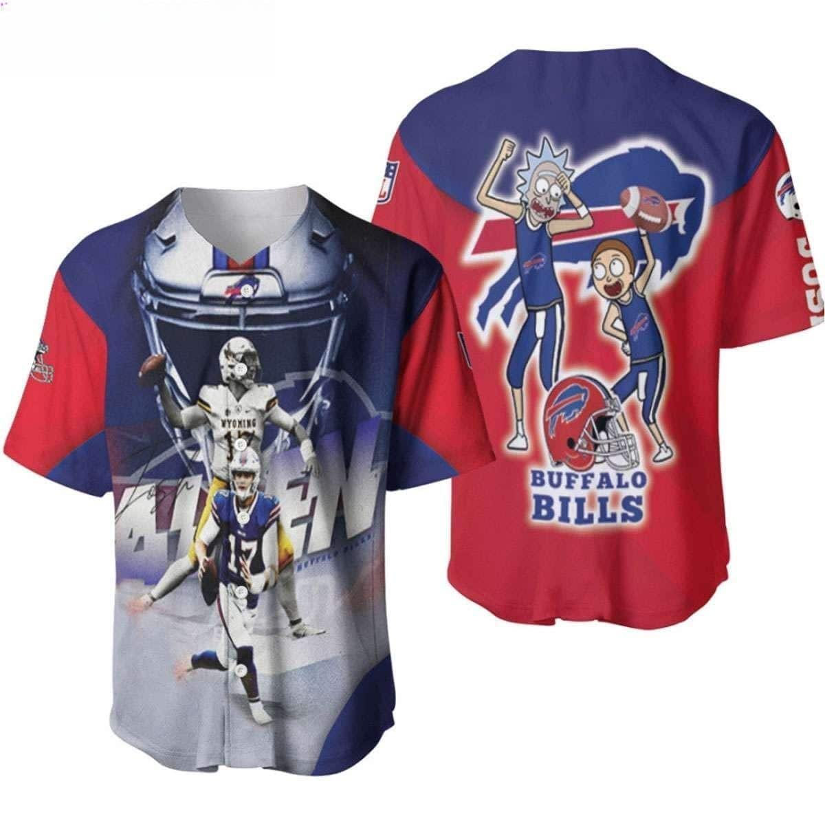 NFL Buffalo Bills Baseball Jersey Rick And Morty Gift For Frienda