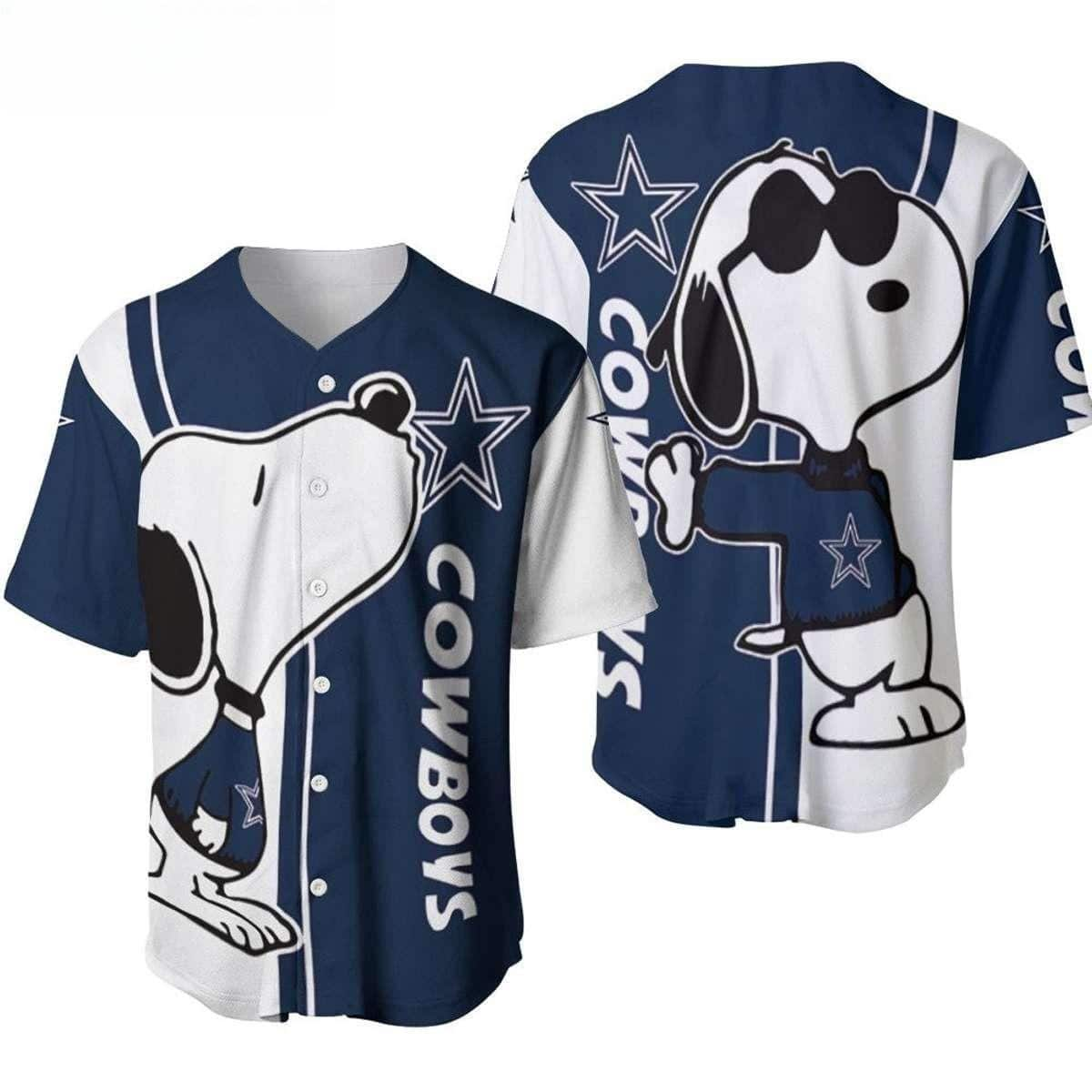 Cool Snoopy NFL Dallas Cowboys Baseball Jersey Football Gift For Men