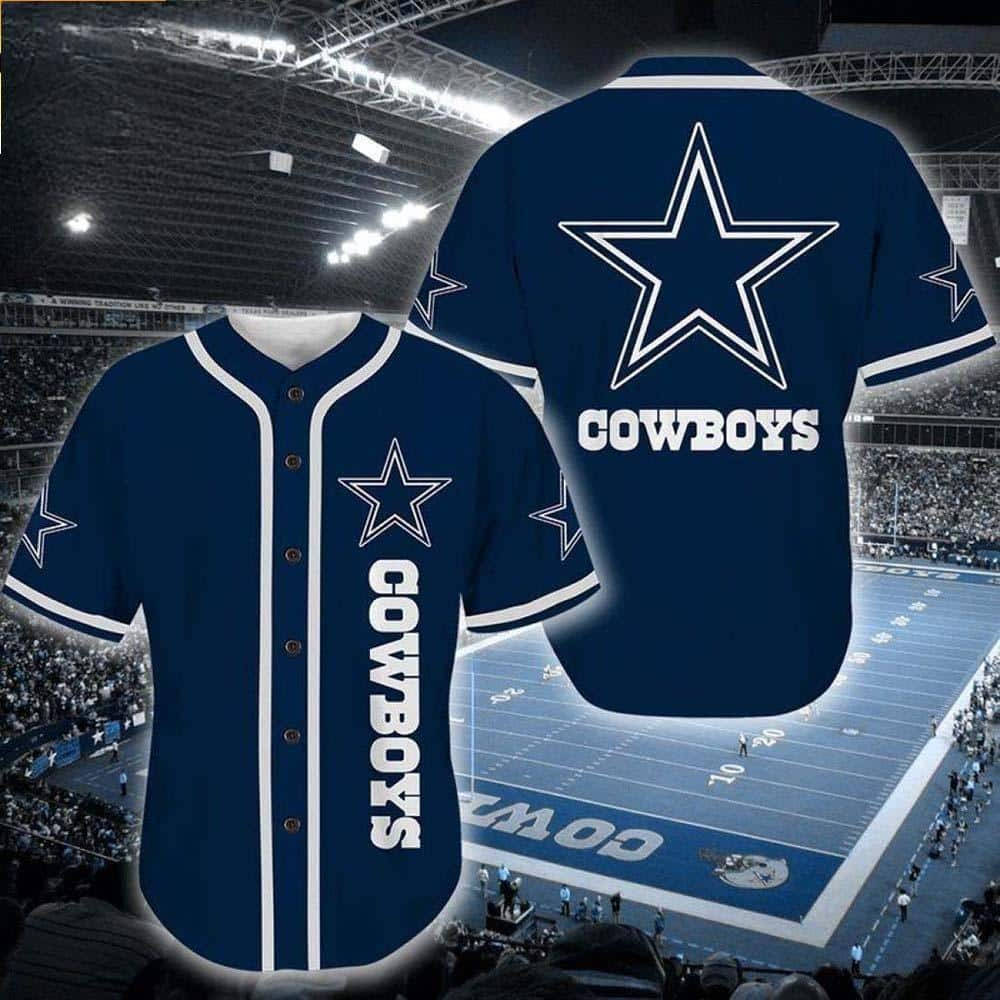 NFL Dallas Cowboys Logo Baseball Jersey Gift For Football Fans