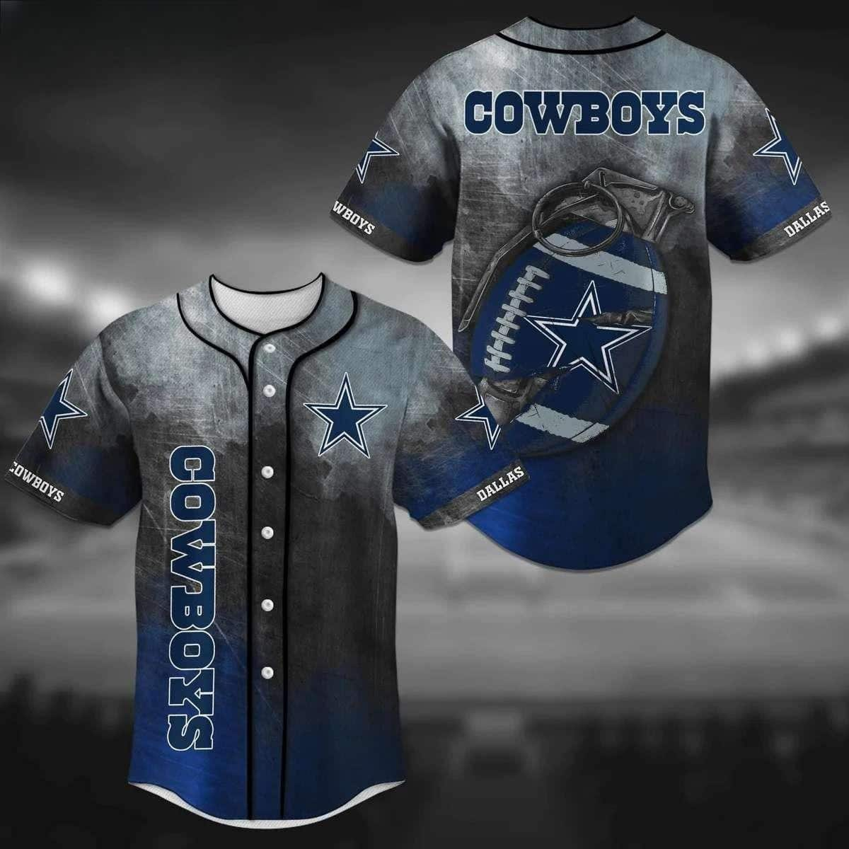 NFL Dallas Cowboys Baseball Jersey Gift For Football Players