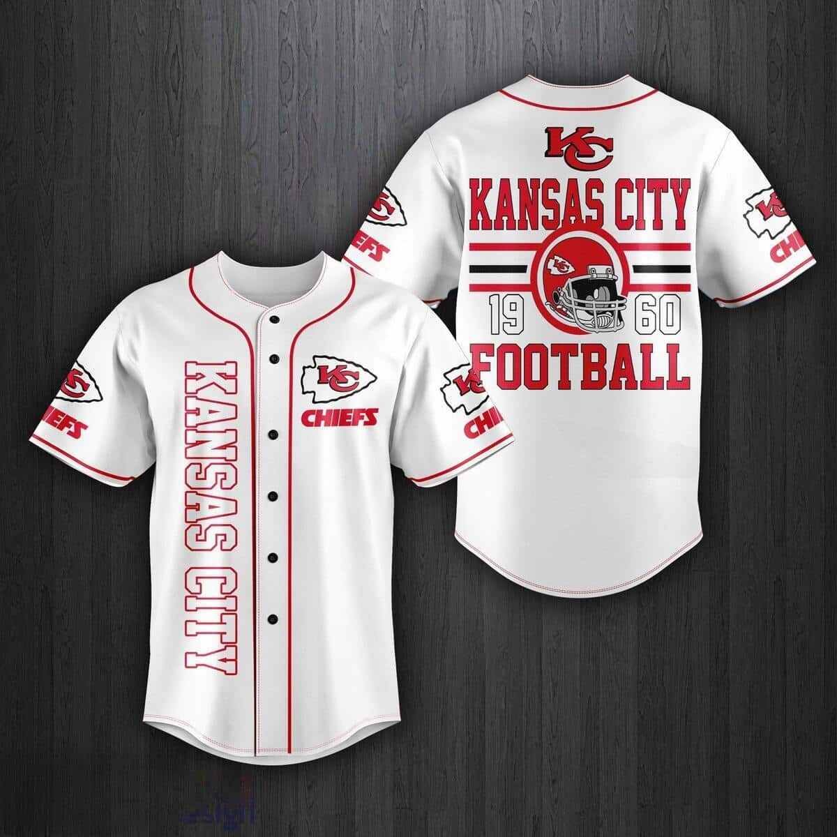 NFL Kansas City Chiefs Baseball Jersey Sports Gift For Him