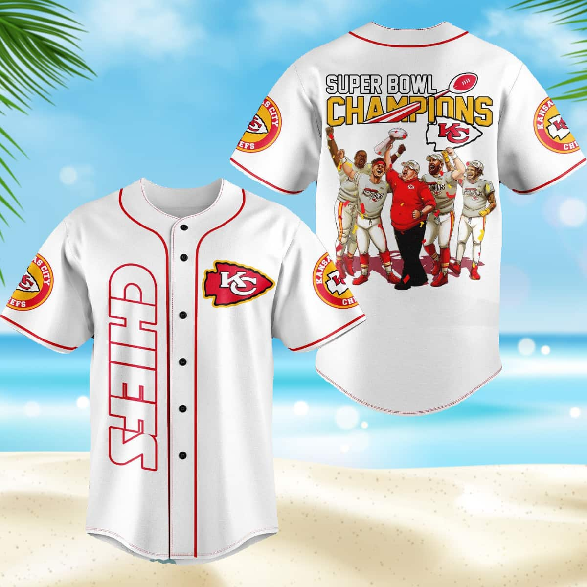 Kansas City Chiefs Baseball Jersey Super Bowl Champions Gift For Sport Fans