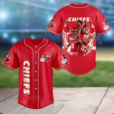 NFL Kansas City Chiefs Baseball Jersey Gift For Football Fans NFL Kansas City Chiefs Baseball Jersey Gift For Football Fans