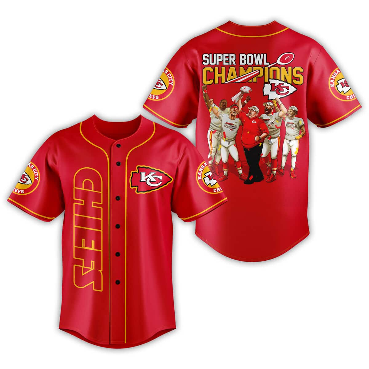 Super Bowl Champions Kansas City Chiefs Baseball Jersey Sports Gift For Him