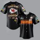 Super Bowl Champions LVII NFL Kansas City Chiefs Baseball Jersey Super Bowl Champions LVII NFL Kansas City Chiefs Baseball Jersey