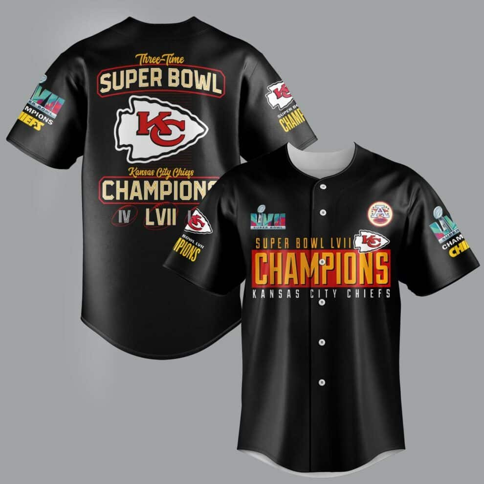 Super Bowl Champions LVII NFL Kansas City Chiefs Baseball Jersey