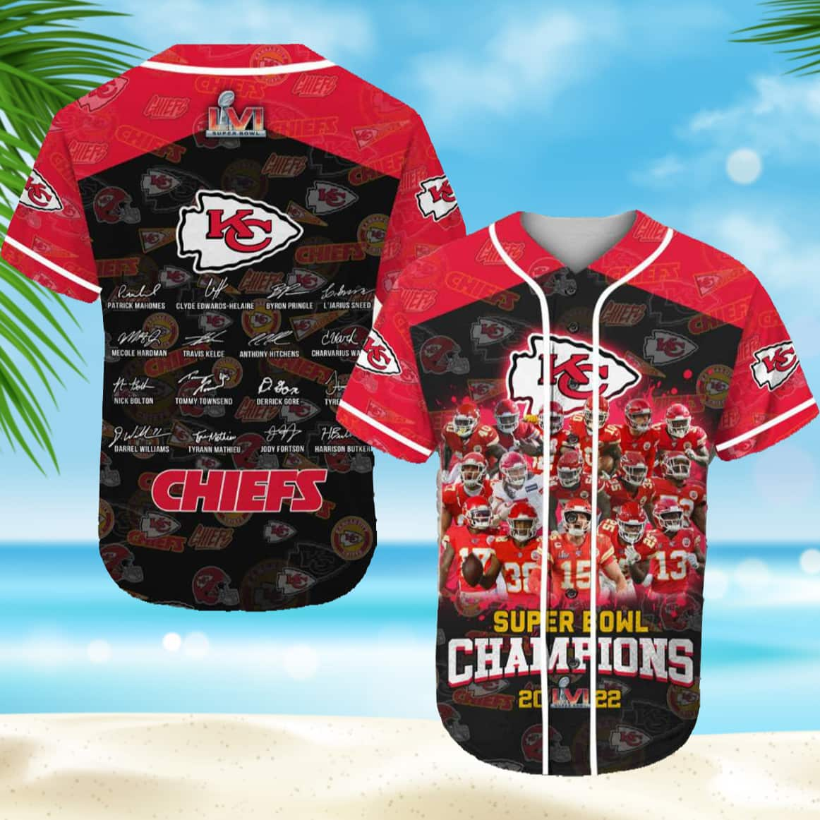 Super Bowl Champions NFL Kansas City Chiefs Baseball Jersey Sports Gift For Dad