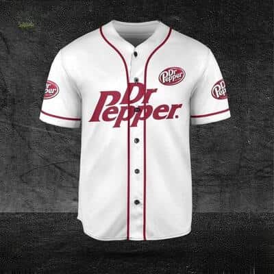 White Dr Pepper Baseball Jersey Beer Lovers Gift