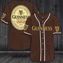 Brown Guinness Beer Baseball Jersey Sports Gift For Him Brown Guinness Beer Baseball Jersey Sports Gift For Him