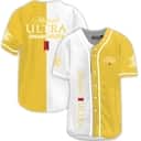 Michelob ULTRA Beer Baseball Jersey Yellow White Dual Colors Organic Seltzer Michelob ULTRA Beer Baseball Jersey Yellow White Dual Colors Organic Seltzer