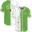 Michelob ULTRA Beer Baseball Jersey Green White Dual Colors Gift For Baseball Lovers Michelob ULTRA Beer Baseball Jersey Green White Dual Colors Gift For Baseball Lovers