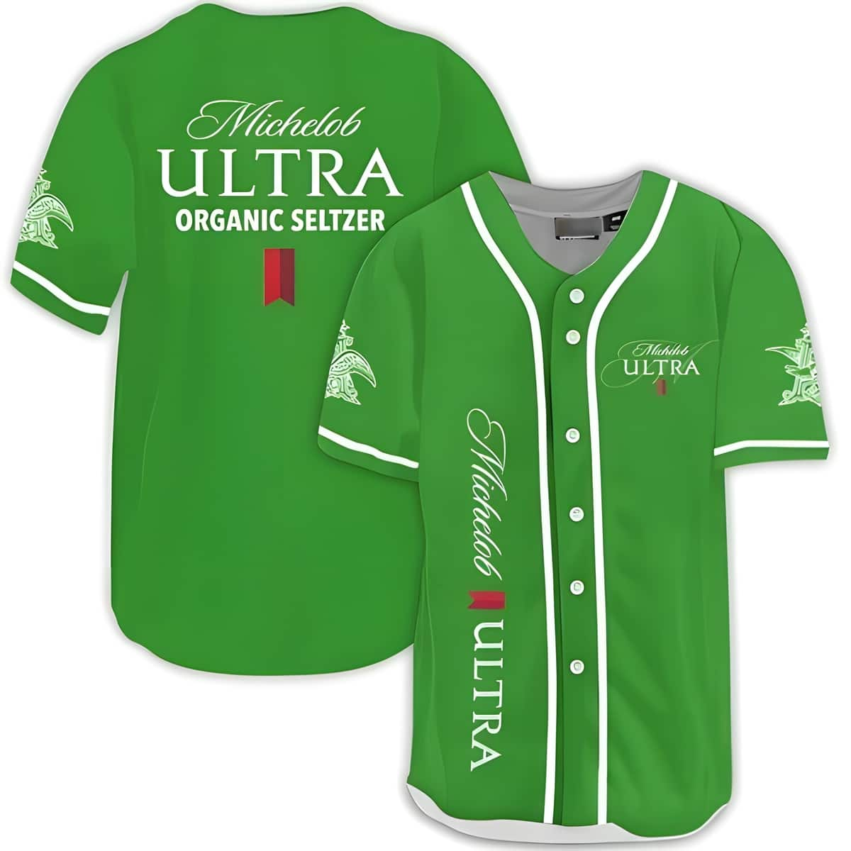 Classic Green Michelob ULTRA Organic Seltzer Baseball Jersey