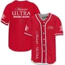 Classic Red Michelob ULTRA Organic Seltzer Baseball Jersey Gift For Beer Lovers Classic Red Michelob ULTRA Organic Seltzer Baseball Jersey Gift For Beer Lovers