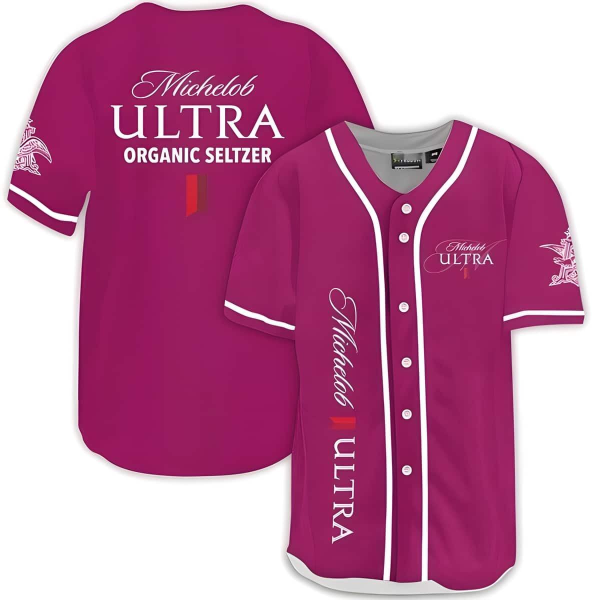 Purple Michelob ULTRA Organic Seltzer Baseball Jersey Gift For Baseball Lovers