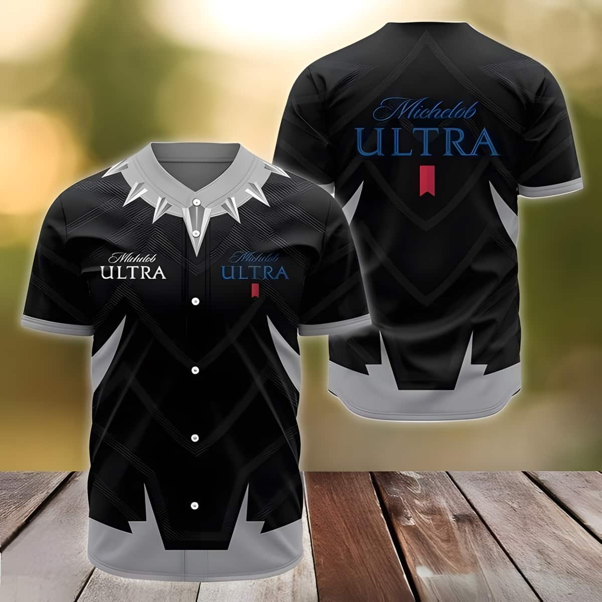 Cool Black Michelob ULTRA Baseball Jersey Beer Lovers Gift