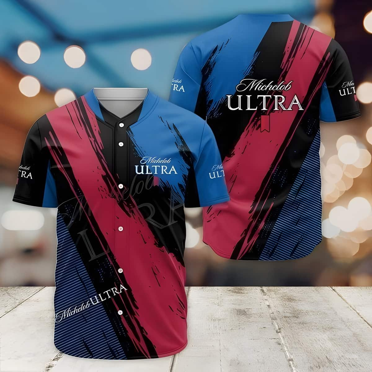 Color Stripes Michelob ULTRA Baseball Jersey Gift For Beer Drinkers