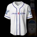Basic White Michelob ULTRA Baseball Jersey Gift For Beer Drinkers Basic White Michelob ULTRA Baseball Jersey Gift For Beer Drinkers
