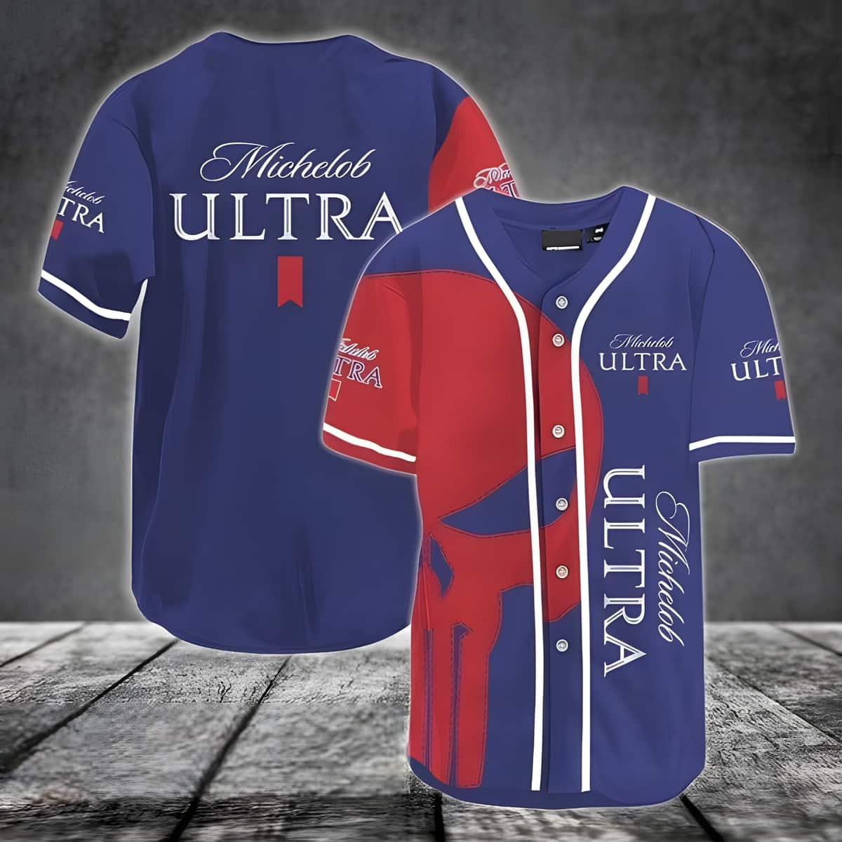 Red Skull Michelob ULTRA Beer Baseball Jersey