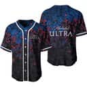 Abstract Holographic Colorful Michelob ULTRA Beer Baseball Jersey Abstract Holographic Colorful Michelob ULTRA Beer Baseball Jersey