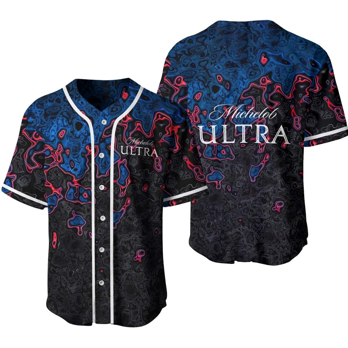 Abstract Holographic Colorful Michelob ULTRA Beer Baseball Jersey