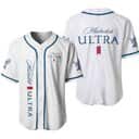 White Michelob ULTRA Beer Baseball Jersey Gift For Sport Dad White Michelob ULTRA Beer Baseball Jersey Gift For Sport Dad