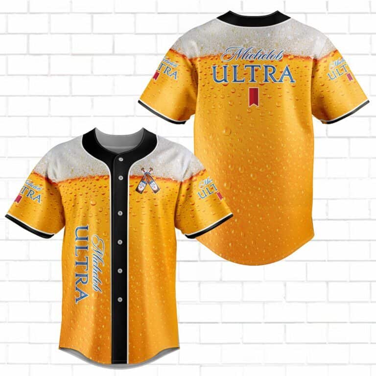 Michelob ULTRA Full Beer Baseball Jersey Gift For Baseball Dad Michelob ULTRA Full Beer Baseball Jersey Gift For Baseball Dad