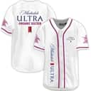 Michelob ULTRA Organic Seltzer Berry Hibiscus Beer Baseball Jersey Michelob ULTRA Organic Seltzer Berry Hibiscus Beer Baseball Jersey