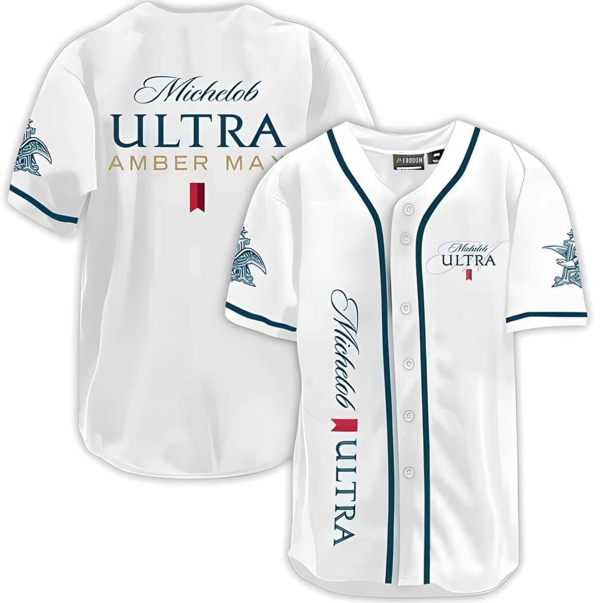 Michelob ULTRA Amber Max Beer Baseball Jersey Michelob ULTRA Amber Max Beer Baseball Jersey