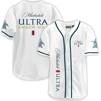 Michelob ULTRA Amber Max Beer Baseball Jersey Michelob ULTRA Amber Max Beer Baseball Jersey