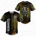 Skull With Guinness Baseball Jersey Sports Gift For Him Skull With Guinness Baseball Jersey Sports Gift For Him