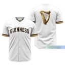White Guinness Beer Baseball Jersey Gift For Best Friend White Guinness Beer Baseball Jersey Gift For Best Friend