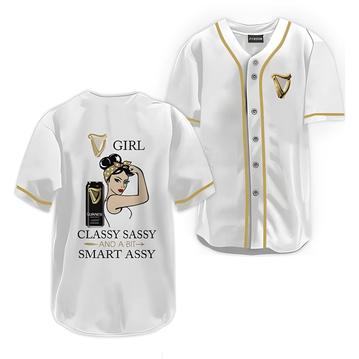 Guinness Beer Baseball Jersey Classy Sassy And A Bit Smart Assy