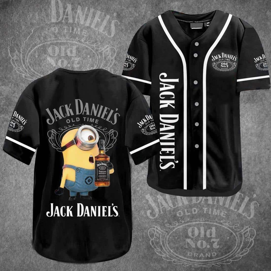 Minion Loves Jack Daniels Baseball Jersey Gift For Whiskey Lovers