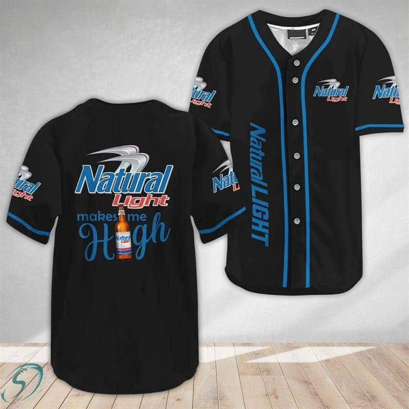 Natural Light Baseball Jersey Make Me High Beer Lovers Gift